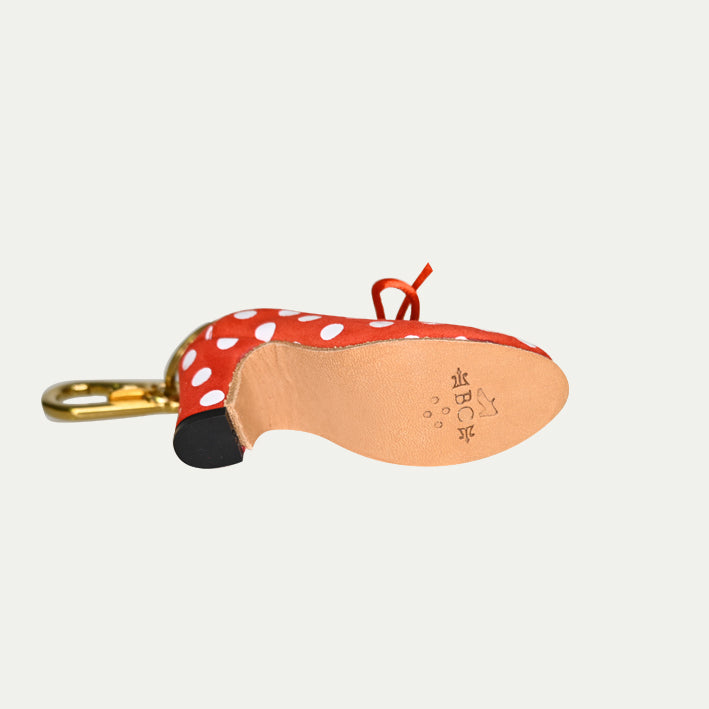 Charm Rojo con Lunares blancos