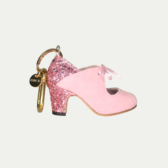 Charm ante rosa/ glitter rosa I Llavero flamenco