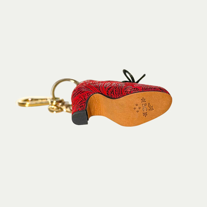Charm Cachemir rojo I Llavero flamenco