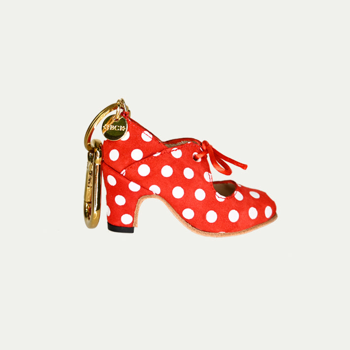 Charm Rojo con Lunares blancos