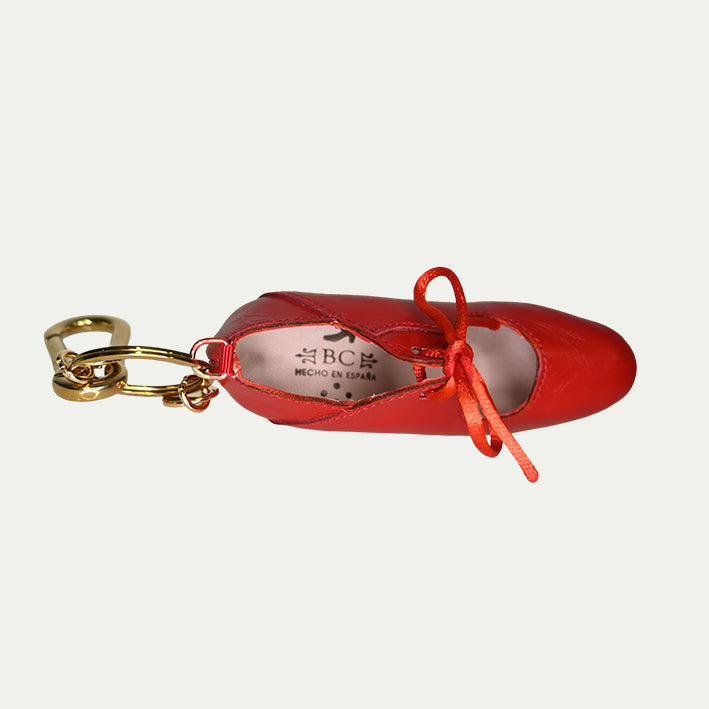 Charm cachemir rojo/ ante rojo I Llavero flamenco