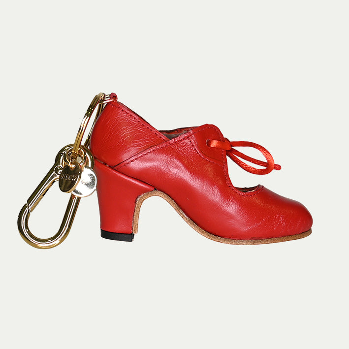 Charm piel roja I Llavero flamenco
