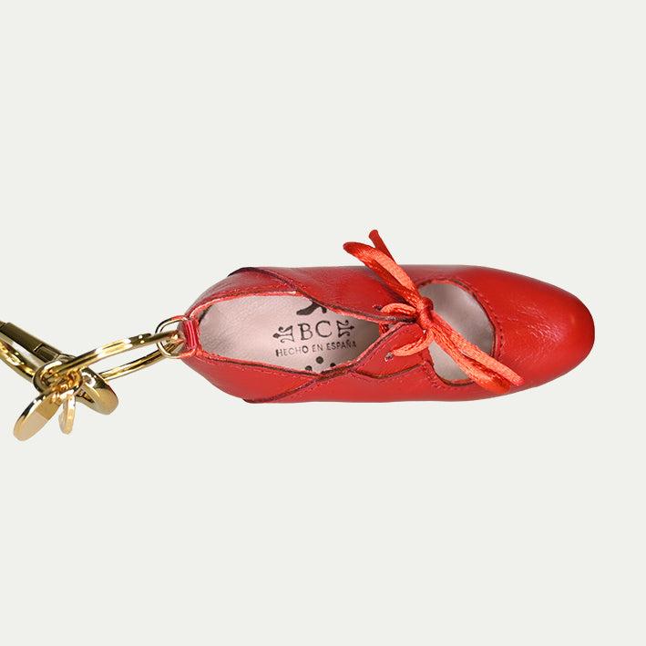 Charm piel roja I Llavero flamenco