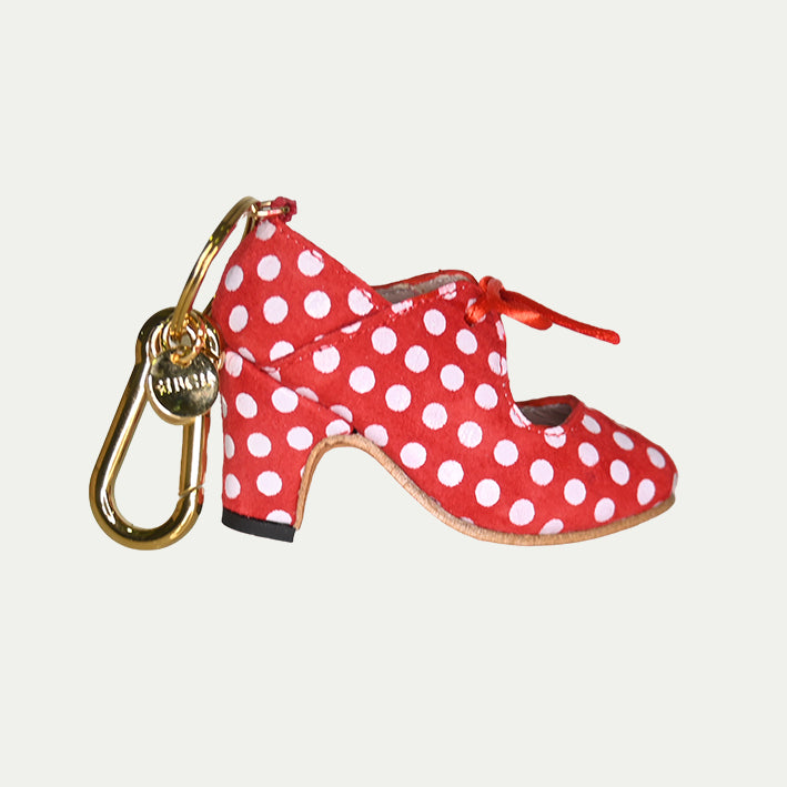 Charm Rojo con lunares I Llavero flamenco
