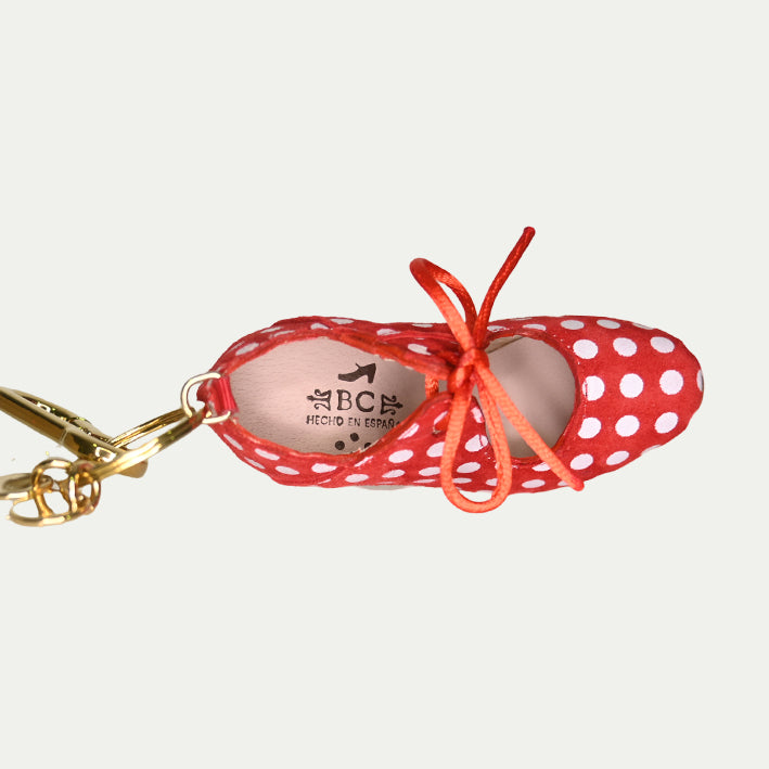 Charm Rojo con lunares I Llavero flamenco