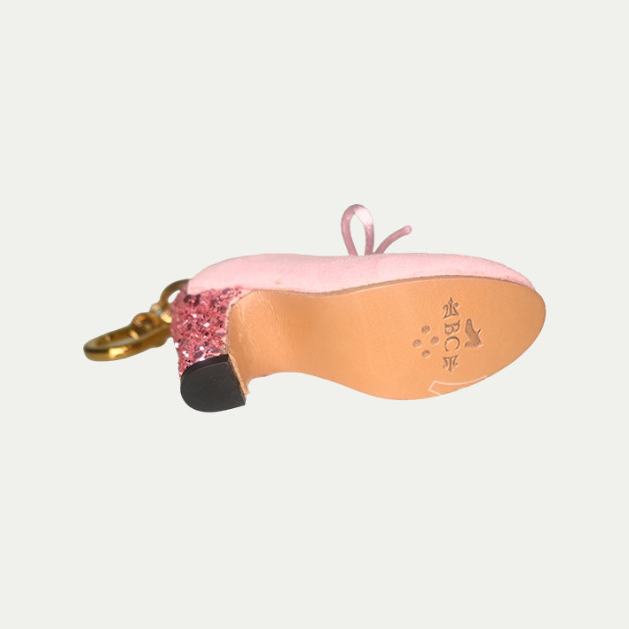 Charm ante rosa/ glitter rosa I Llavero flamenco