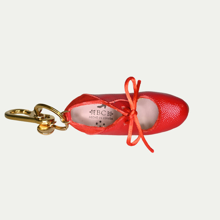 Charm tejus rojo/ ante rojo I Llavero flamenco