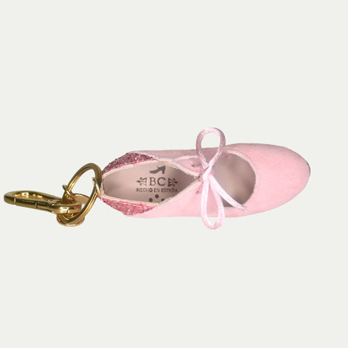 Charm ante rosa/ glitter rosa I Llavero flamenco